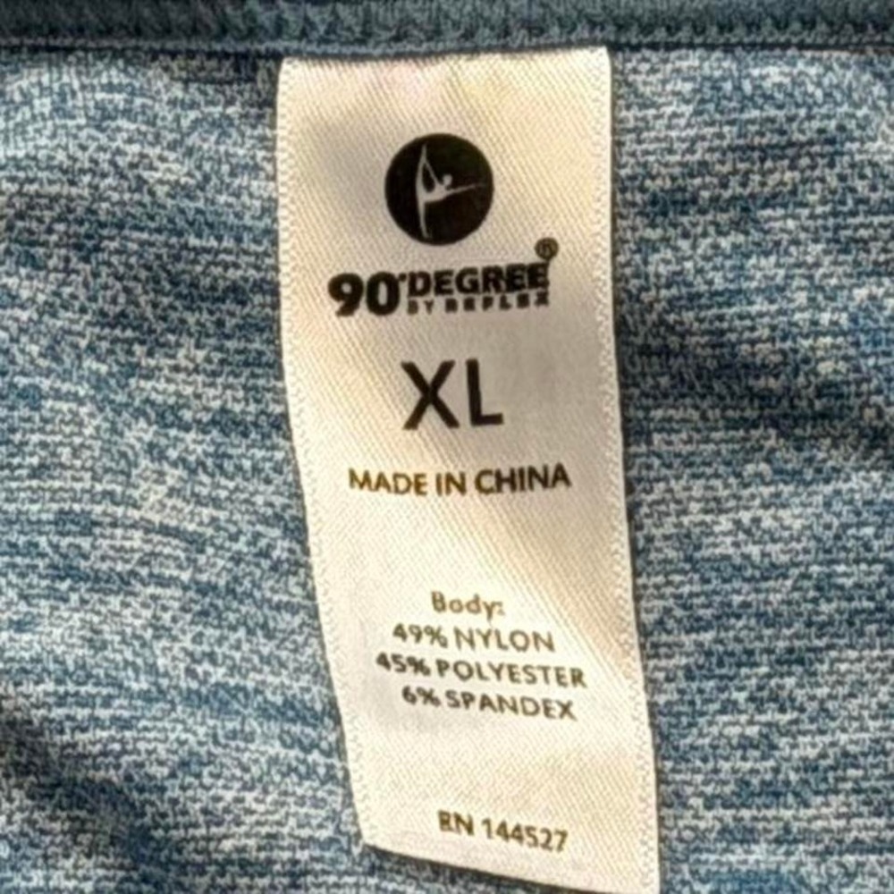 90 Degrees by Reflex Blue Heathered Seamless Racerback Sports Bra, Women's Sz XL - Picture 5 of 8